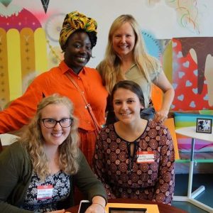 Foodlab Detroit staff join for picture at mixer.
